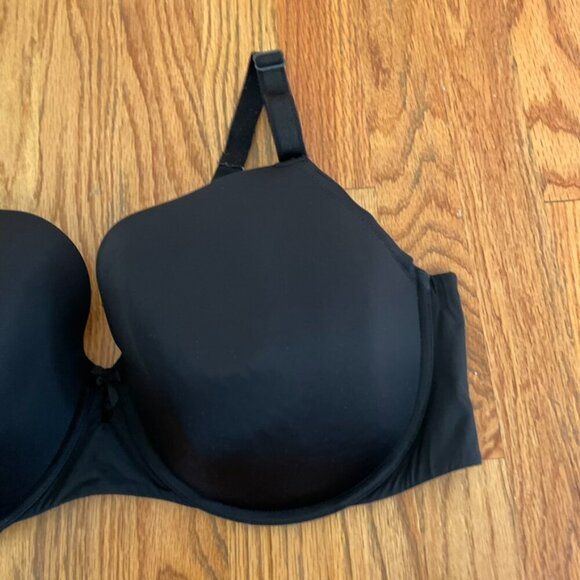 TORRID Plus Size Perfect T-Shirt Bra Solid Black Bow w/ Cutout Underwire 44DDD - Picture 6 of 16